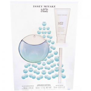 Issey Miyake A Drop d’Issey Gift Set 90 EDP Spray + 50ml Moisturising Hand Cream + 10ml EDP Purse Spray
