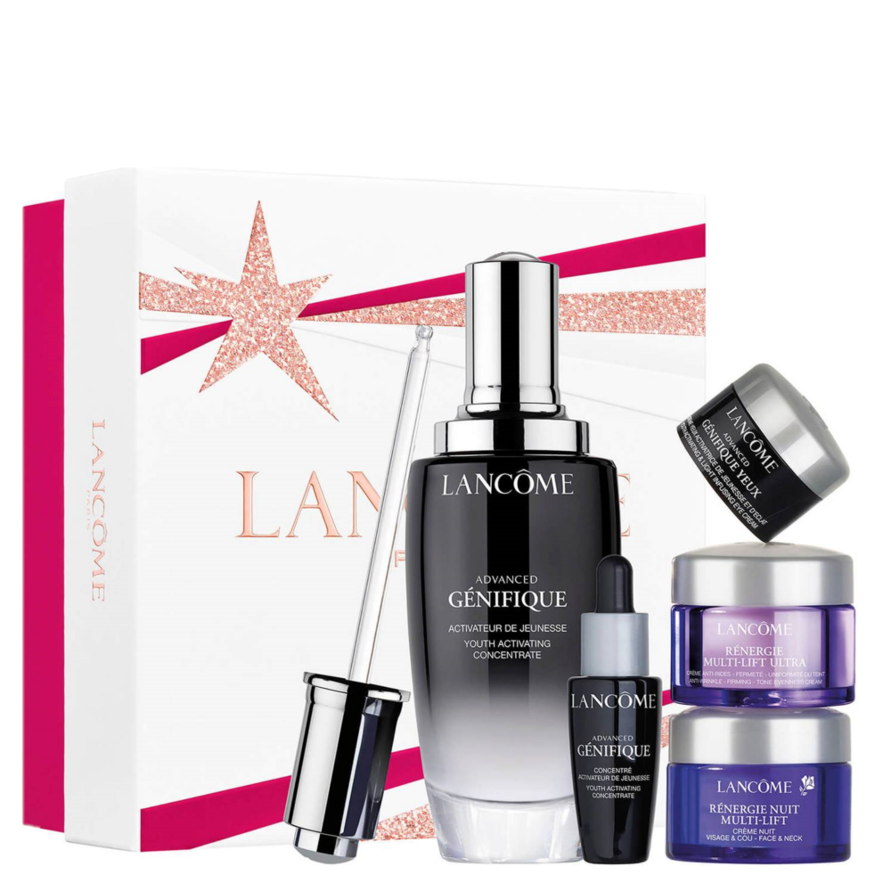 Lancôme Advanced Génifique Holiday Skincare Gift Set 115ml Anti-Aging Serum + 10ml Anti-Aging Serum + 5ml Eye Cream + 15ml Renergie Ultra-Lift Day Cream + 15ml Renergie Ultra-Lift Night Cream