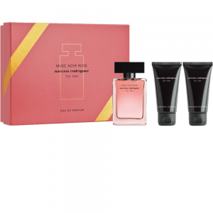 Narciso Rodriguez Musc Noir Rose For Her Gift Set 50ml EDP + 50ml Body Lotion + 50ml Shower Gel
