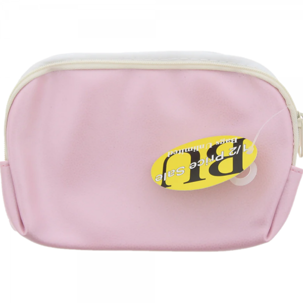 Bags Unlimited Shimmer Small Zip Pouch – Pink White