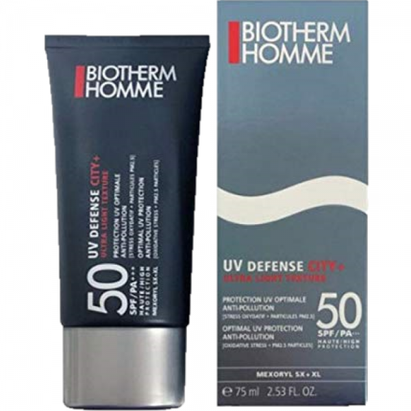 Biotherm Homme UV Defense City+ Ultra Light Texture Anti-Pollution UV Protection Optimale SPF50 75ml