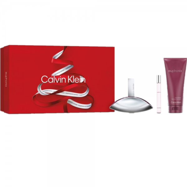 Calvin Klein Euphoria Gift Set 100ml EDP + 10ml EDP + 200ml Body Lotion