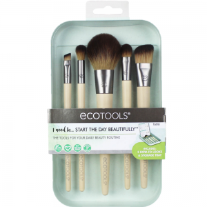 EcoTools Daily Defined Eye Shadow Brush Gift Set 5 Pieces (1x Large Shadow Brush 1x Angled Crease Brush 1x Accent Shadow Brush 1x Detail Liner Brush 1x Liner Smudge Brush)