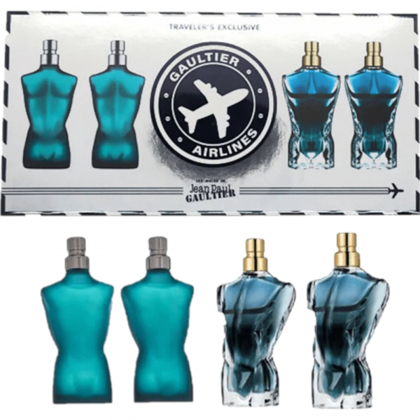 Jean Paul Gaultier Miniatures for Him Gift Set 7ml Le Male EDT + 7ml Le Beau EDT + 7ml Scandal Pour Homme EDT + 7ml Le Male Le Parfum EDP