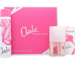 Revlon Charlie Pink Gift Set 30ml EDT Spray + 75ml Body Spray